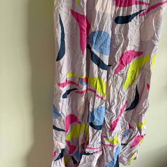 Isabel Maternity Short Sleeve V-Neck Tie Back Maxi Dress Multi Women’s Size L - Picture 4 of 9